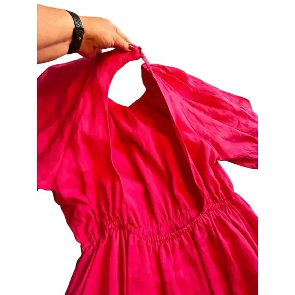 NWT A Loves A Pink Cotton Dress - Size L - Picture 11 of 16